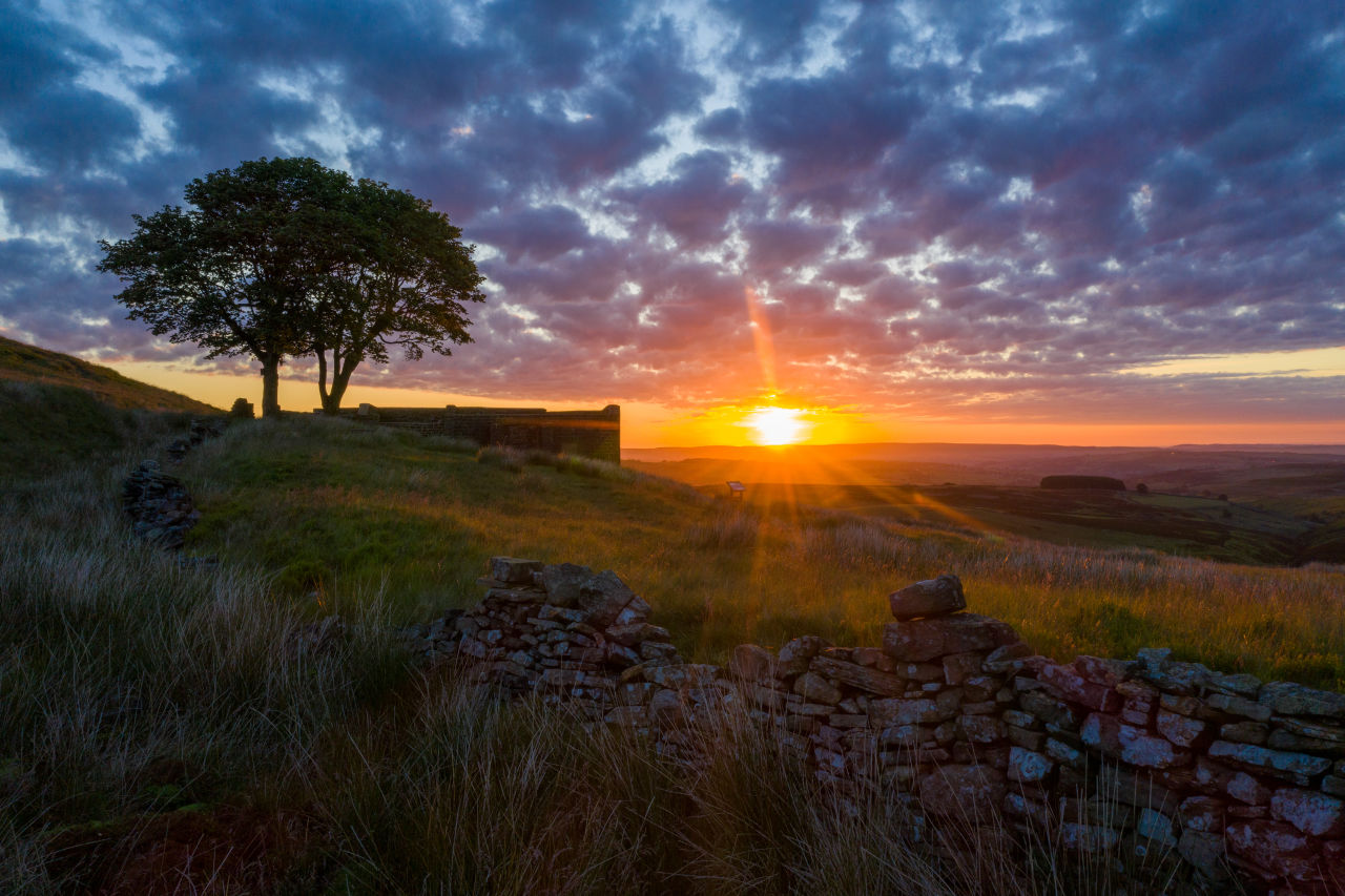 Top Withins ruins on Haworth Moor, inspiration for Wuthering Heights